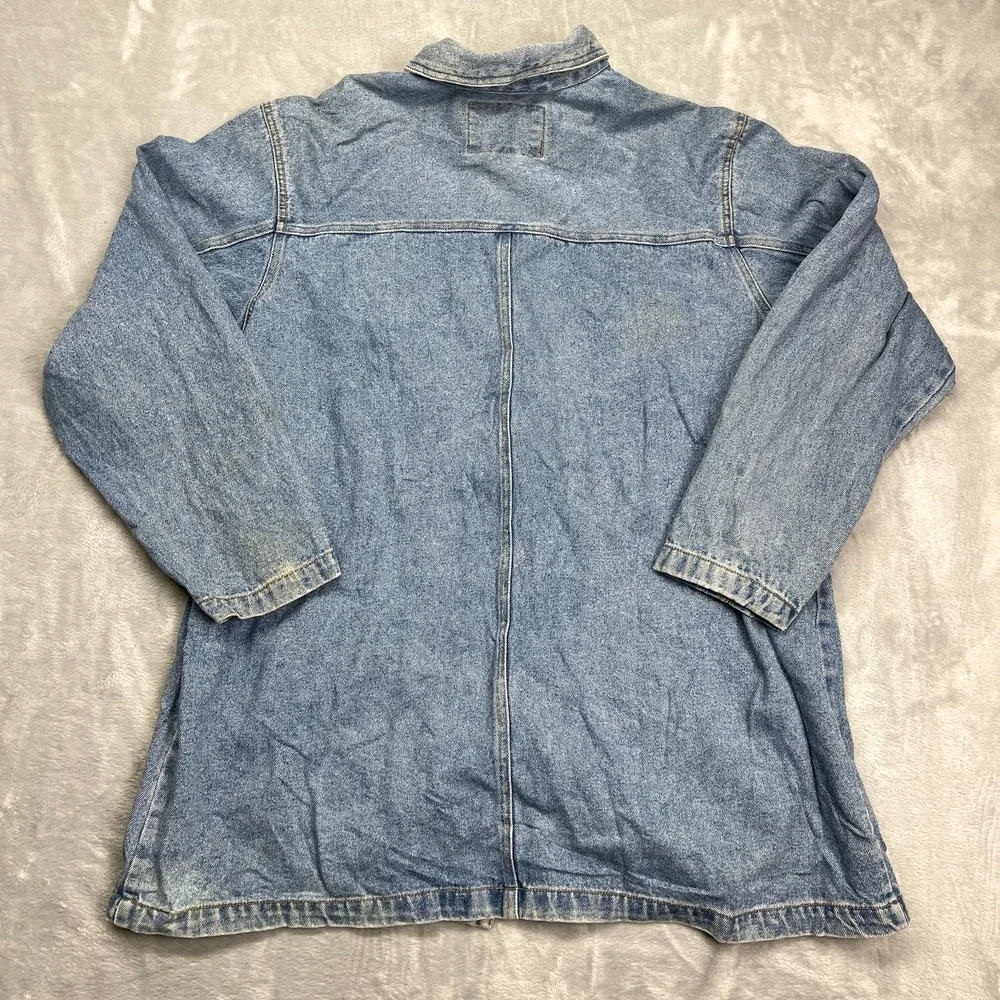 Avenue Blues Denim Chore Barn Jacket Girls‎ 18/20 Blue Medium Wash Button Front